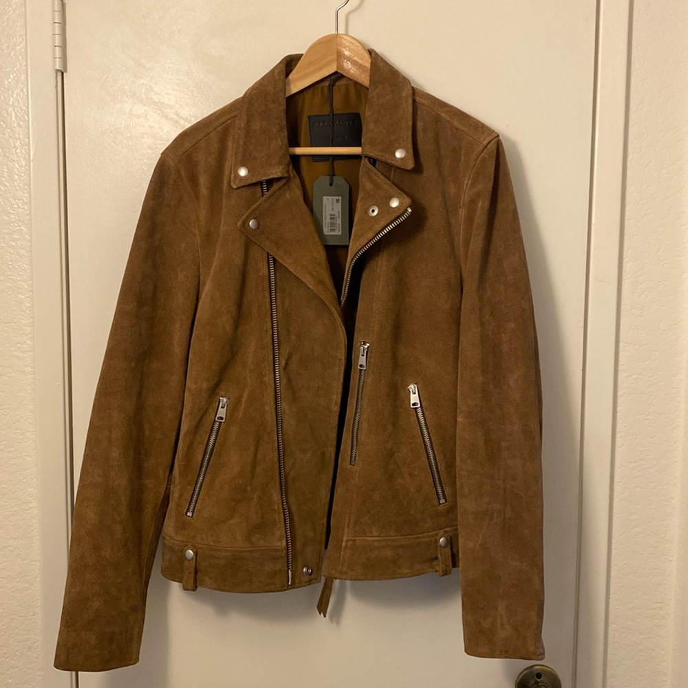 Brand New AllSaints suede biker Jacket